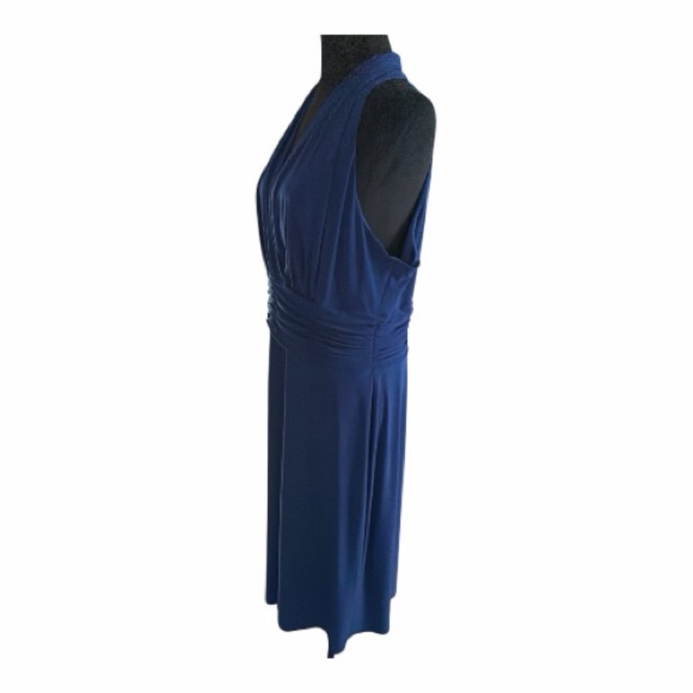 Evan Picone Women’s Sleeveless Royal Blue Midi Dress Size 16 - Picture 6 of 8